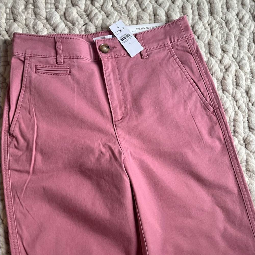 LOFT Monroe wide leg khaki pant